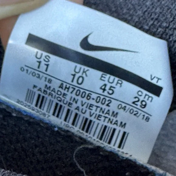 Size 11 - Nike Air VaporMax‎ MOC 2 Thunder Grey 2018